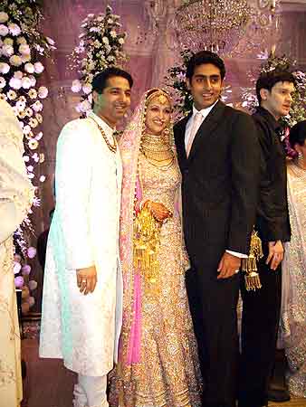 Couple with Abhishek Bachchan
